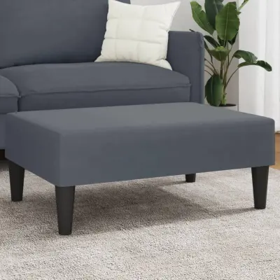 The Living Store Stolček za noge temno siv 77x55x31 cm žamet - Stolček Za Noge