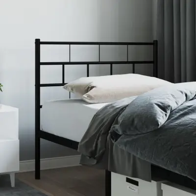 The Living Store Kovinsko posteljno vzglavje črno 100 cm - Vzglavje
