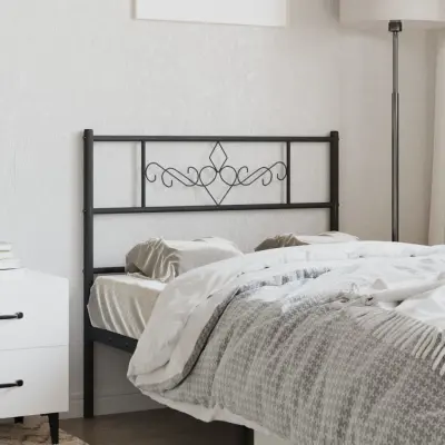 The Living Store Kovinsko posteljno vzglavje črno 90 cm - Vzglavje