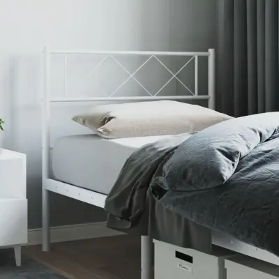The Living Store Kovinsko vzglavje belo 90 cm - Vzglavje