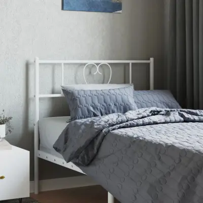The Living Store Kovinsko vzglavje belo 80 cm - Vzglavje