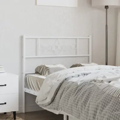 The Living Store Kovinsko vzglavje belo 107 cm - Vzglavje