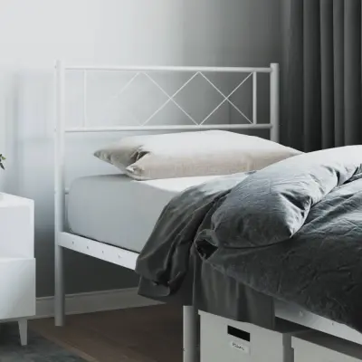 The Living Store Kovinsko vzglavje belo 107 cm - Vzglavje