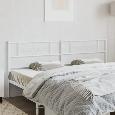 The Living Store Kovinsko vzglavje belo 180 cm - Vzglavje