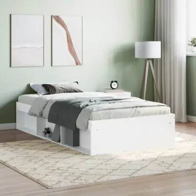 The Living Store Posteljni okvir bel 90x200 cm - Posteljni Okvir