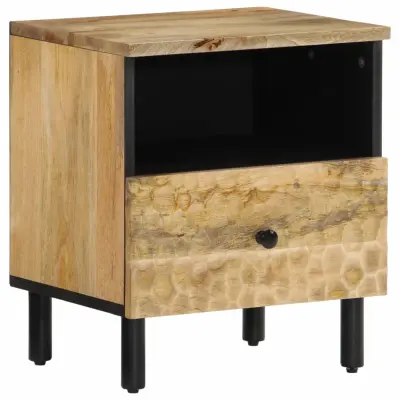 The Living Store Nočna omarica 40x33x46 cm trden mangov les - Nočna Omarica