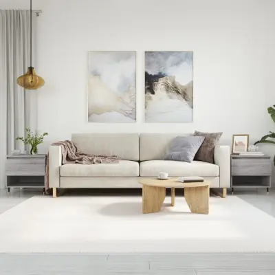 The Living Store Klubska mizica 2 kosa siva sonoma 50x46x50 cm inženirski les - Klubska Mizica