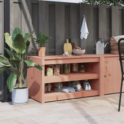 The Living Store Zunanja kuhinjska omarica 106x55x64 cm trden les douglas jelke - Zunanja Kuhinjska Omarica
