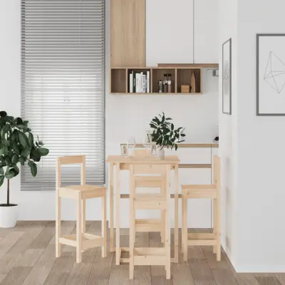 The Living Store Barska garnitura 5-delna trdna borovina - Barska Garnitura
