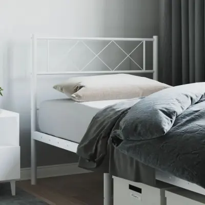 The Living Store Kovinsko vzglavje belo 75 cm - Vzglavje