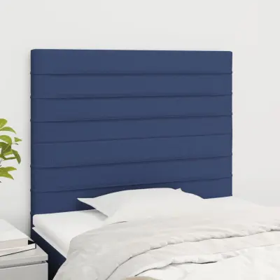 The Living Store Posteljno vzglavje 2 kosa modro 90x5x78/88 cm blago - Vzglavje