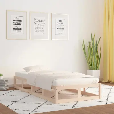 The Living Store Posteljni okvir 75x190 cm trden les - Posteljni Okvir