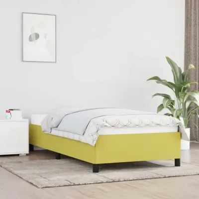 The Living Store Posteljni okvir zelen 90x200 cm blago - Posteljni Okvir