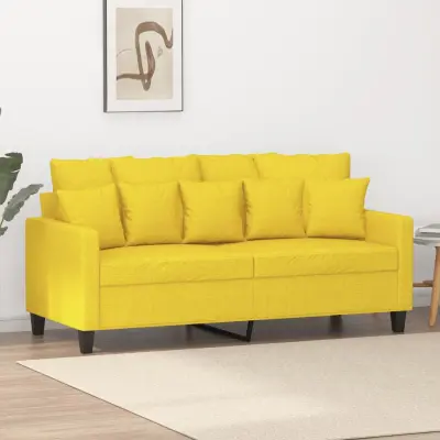 The Living Store Dvosed svetlo rumen 140 cm blago - Kavč Dvosed