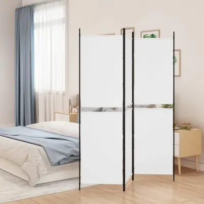 The Living Store Paravan 3-delni bel 150x180 cm blago - Paravan