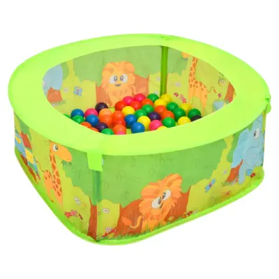 The Living Store Bazen s 50 žogicami za otroke 75x75x32 cm - Bazen Z Žogicami Za Otroke