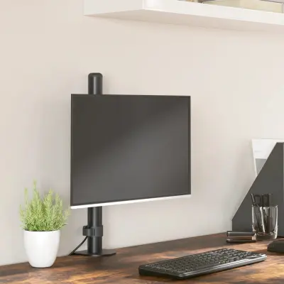 The Living Store Nosilec za monitor črno jeklo VESA 75/100 mm - Nosilec Za Monitor
