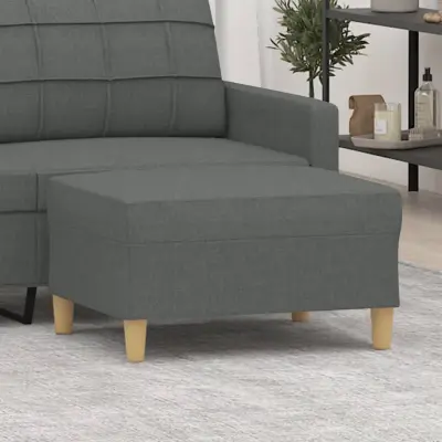 The Living Store Stolček za noge temno siv 70x55x41 cm blago - Stolček Za Noge