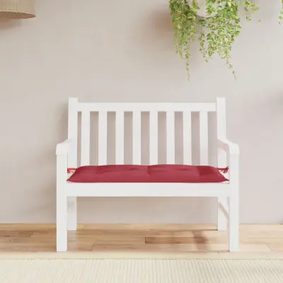 The Living Store Blazina za vrtno klop vinsko rdeča 110x50x7 cm oxford tkanina - Blazina Za Vrtno Klop