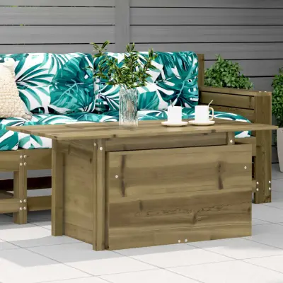 The Living Store Vrtna miza 100x50x75 cm impregnirana borovina - Vrtna Miza