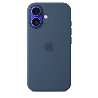 Apple iPhone 16 Silicone Case Magsafe- Denim