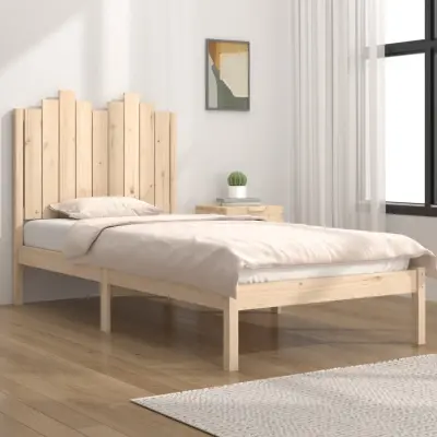 The Living Store Posteljni okvir iz trdne borovine 100x200 cm - Posteljni Okvir