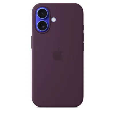Apple iPhone 16 Silicone Case Magsafe Plum