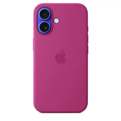 Apple iPhone 16 Silicone Case Magsafe Fuchusia