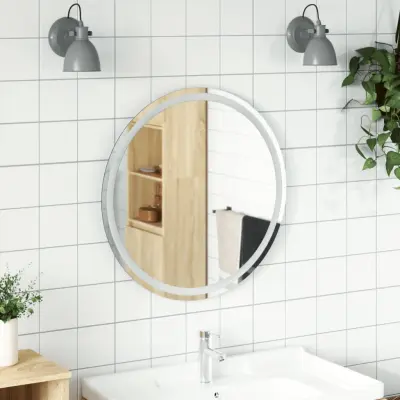 The Living Store LED kopalniško ogledalo 70 cm okroglo - LED Kopalniško Ogledalo