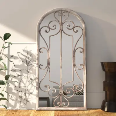 The Living Store Ogledalo peščeno 100x45 cm železno za notranjo uporabo - Ogledalo