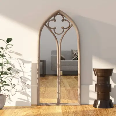 The Living Store Ogledalo peščeno 100x45 cm železno za notranjo uporabo - Ogledalo