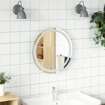 The Living Store LED kopalniško ogledalo 50 cm okroglo - LED Kopalniško Ogledalo