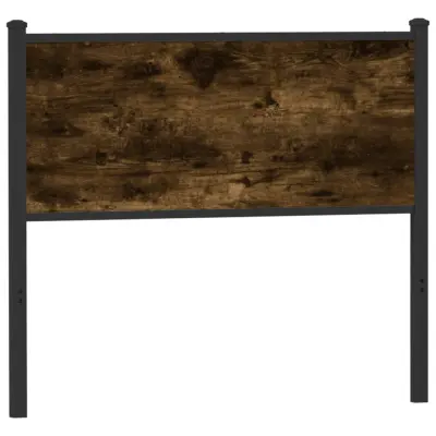 The Living Store Posteljno vzglavje dimljeni hrast 100cm inženirski les in jeklo - Vzglavje