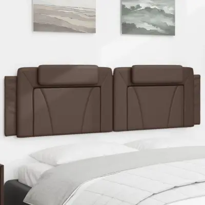 The Living Store Vzglavna stranica rjava 180 cm umetno usnje - Vzglavna Stranica