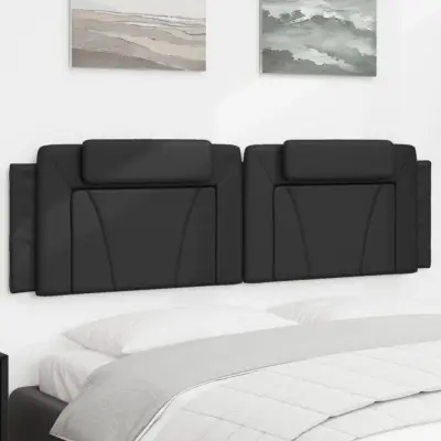 The Living Store Vzglavna stranica črna 180 cm umetno usnje - Vzglavna Stranica