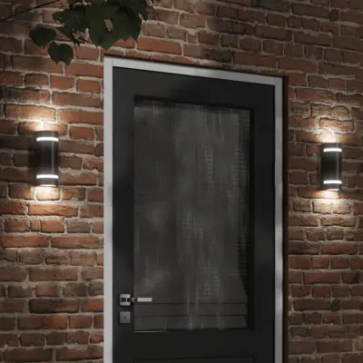 The Living Store Zunanja stenska svetilka črna tlačno lit aluminij - Zunanja Stenska Luč