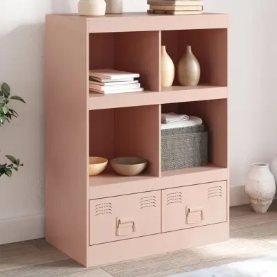 The Living Store Visoka omarica roza 67x39x95 cm jeklo - Visoka Omarica