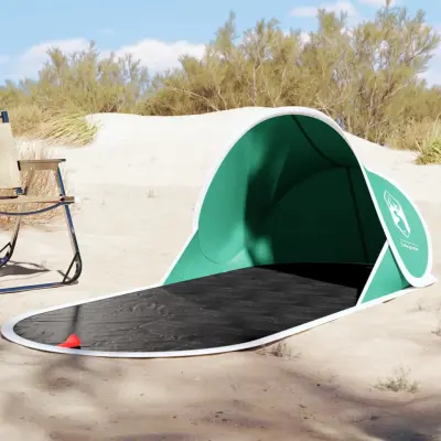 The Living Store Šotor za plažo morsko zelen pop-up vodoodporen - Šotor Za Plažo