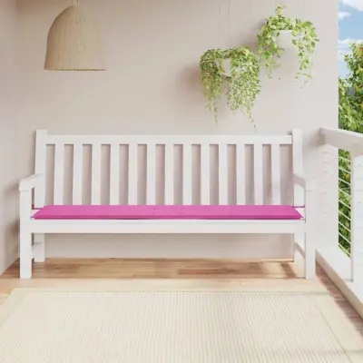 The Living Store Blazina za vrtno klop roza 200x50x3 cm tkanina - Blazina Za Vrtno Klop