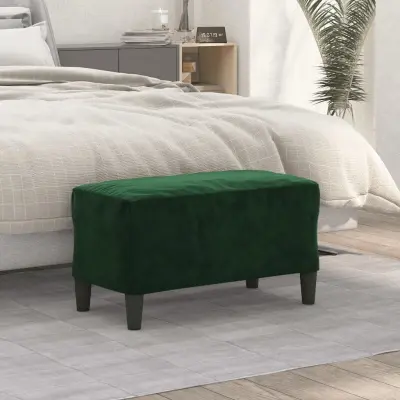 The Living Store Klop temno zelen 70x35x41 cm žamet - Klop
