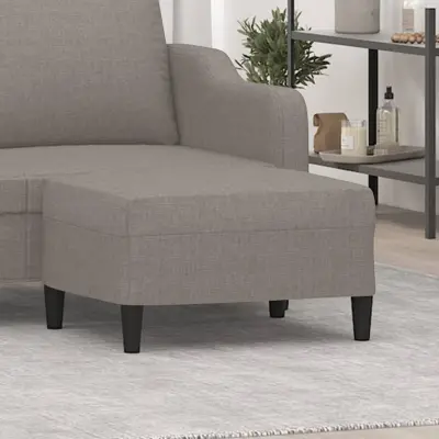 The Living Store Stolček za noge taupe 70x55x41 cm blago - Stolček Za Noge