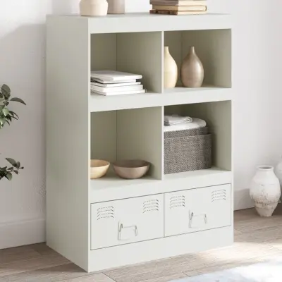 The Living Store Visoka omarica bela 67x39x95 cm jeklo - Visoka Omarica