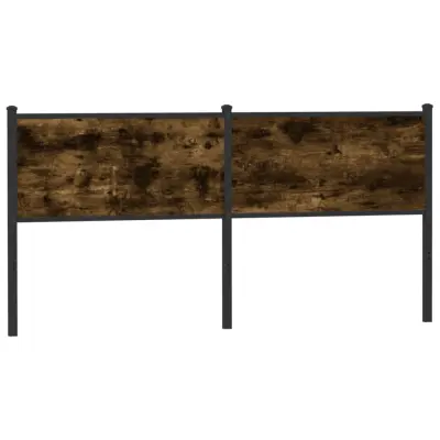 The Living Store Posteljno vzglavje dimljeni hrast 160cm inženirski les in jeklo - Vzglavje