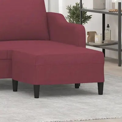 The Living Store Stolček za noge vinsko rdeče 70x55x41 cm blago - Stolček Za Noge