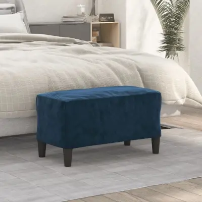 The Living Store Klop modra 70x35x41 cm žamet - Klop