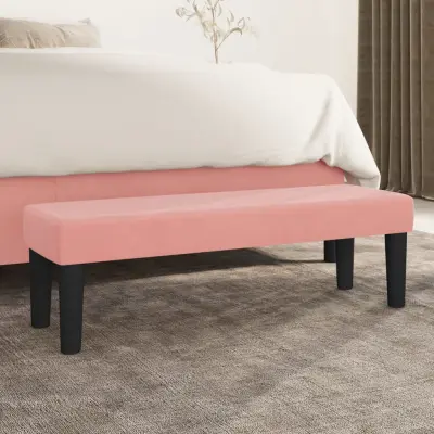 The Living Store Klop roza 100x30x30 cm žamet - Klop