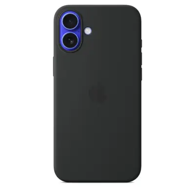 Apple iPhone 16 Plus silicone case with MagSafe Black