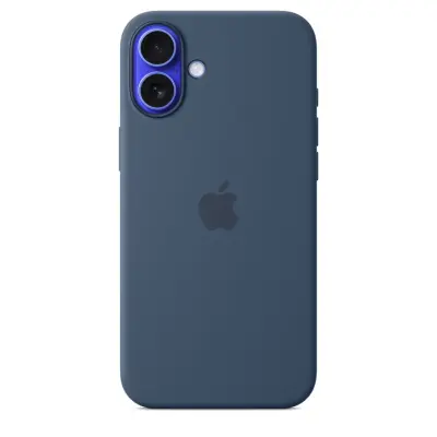 Apple iPhone 16 Plus silicone case with MagSafe Denim