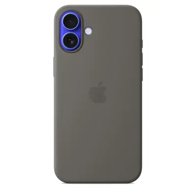 Apple iPhone 16 Plus silicone case with MagSafe Stone Gray
