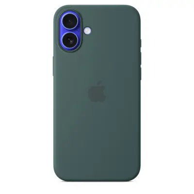 Apple iPhone 16 silicone case with MagSafe Lake Green